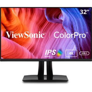 VIEWSONIC VP3256-4K Monitor - 32" 4K (3840 x 2160), IPS, Tilt, Height, Swivel, Rotation, HDMI, DP, USB-C, 350nits, 75Hz
