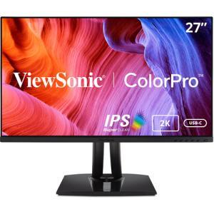 VIEWSONIC VP2756-2K Monitor - 27" QHD (2560 x 1440), IPS, Height, Swivel, Tilt, Pivot, HDMI, DP, USB-C, 350nits, 60Hz