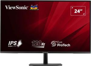 VIEWSONIC VA2456A-MHD Monitor - 24" FHD (1920 x 1080), IPS, Tilt, HDMI, DP, VGA, 250nits, 120Hz
