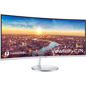 SAMSUNG CJ791 Curved Monitor - 34" WQHD (3440 x 1440), VA, Height, Tilt, HDMI, DP, USB-C, 300nits, 100Hz