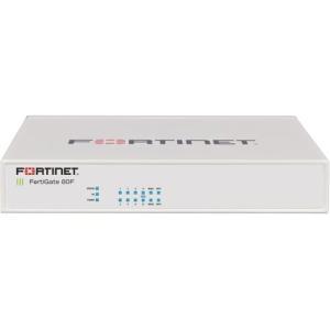 Fortinet FortiGate FG-80F NGFW Manageable Firewall - 10 Gbps Firewall Throughput, AES (256-bit), SHA-256, 200 VPN, 10 x RJ45 Ports, 2 x Expansion Slots