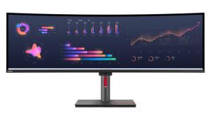 LENOVO THINKVISION P49W-30 Curved Monitor - 49" Dual QHD (5120 x 1440), IPS, Tilt, Swivel, Height Adjust Stand, HDMI, DP, 350nits, 60Hz