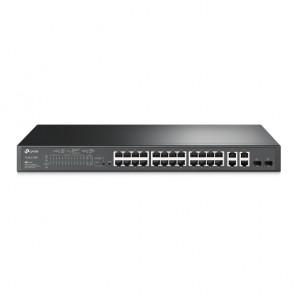 TP-LINK TL-SL2428P Switch - 24 x Fast Ethernet Mb/s PoE+ RJ45, 4 x Gigabit Ethernet RJ45, 2 x RJ45/SFP Combo Gigabit Ethernet WAN