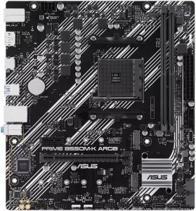 ASUS PRIME B550M-K ARGB Motherboard - AMD Socket AM4, AMD B550, 2 x DIMM Slots, DP,HDMI, 2 x M.2 slots, 128 Mb Flash ROM