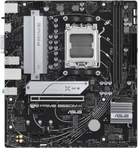 ASUS PRIME B650M-K Motherboard - AMD Socket AM5, B650, 2 x DIMM, VGA, HDMI, USB 3.2 Gen, 2 x M.2 slots, 256 MB Flash ROM