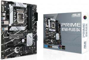 ASUS PRIME B760-PLUS D4 Motherboard - Intel Socket LGA1700, B760, 4 x DIMM, DP, VGA, HDMI, 128 Mb Flash ROM