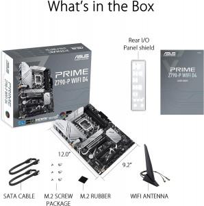 ASUS PRIME Z790-P Motherboard - Intel Socket LGA1700, Z790, 4 x DIMM, 3 x M.2 slots, DP, HDMI, 192 (128+64) Mb Flash ROM