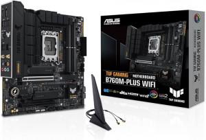 ASUS TUF GAMING B760-PLUS Motherboard - Intel Socket LGA1700, B760, 4 x DIMM slots, DP, HDMI, 128 Mb Flash ROM