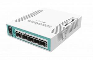 MikroTik (CRS106-1C-5S) Switch - 1 x Ethernet Combo port, 5 x SFP ports RJ45, PoE-in