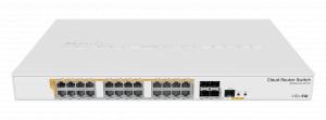 MikroTik (CRS328-24P-4S+RM) Switch - 24 x Gigabit Ethernet ports, 4 x SFP+ ports, RJ45, PoE-out