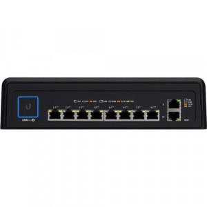 Ubiquiti UniFi (USW-Industrial) Switch - 8 x Gigabit Ethernet Ports RJ45 PoE++ (60 W, 802.3bt Type 3), 2 x Gigabit Ethernet RJ45