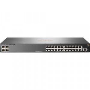 'Product Image: HPE Aruba 2930F (JL259A) Switch - 24 x Gigabit Ethernet Ports, 4 x SFP Gigabit Ethernet Ports, 1 x RJ45 LAN, 1 x Micro-USB'