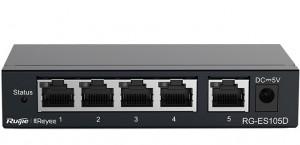 Ruijie (RG-ES105D) Desktop Unmanaged Switch - 5 x 10/100 Base-TX Ports