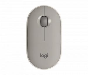 LOGITECH PEBBLE M350 Wired Mouse - High Precision Optical Tracking, 1000 DPI, 3 Button, Bluetooth Low Energy Technology (Sand)