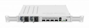 MikroTik (CRS504-4XQ-IN) Switch - 1 x Fast Ethernet port, 4 x 100G QSFP28 ports, RJ45, PoE-in