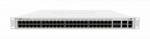 'Product Image: Mikrotik CRS354-48P-4S+2Q+RM Switch - 48 x Gigabit Ethernet ports, 1 x Fast Ethernet port, 4 x SFP+ ports, 2 x 40G QSFP+ ports, RJ45, PoE-out'