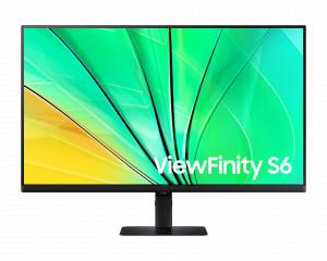 SAMSUNG ViewFinity S6 S60D (LS32D606EAMXUE) Curved Monitor - 32" QHD (2,560 x 1,440), IPS, HDMI, DP, 350cd/㎡, 100Hz, Tilt, Swivel, Pivot