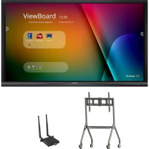 ViewSonic IFP8650-E4 ViewBoard Interactive Display - 86" 4K (3840 x 2160) 350 nits @ 60 Hz LCD, Infrared Multi-Touch, Wi-Fi Module (Wi-Fi 6, Bluetooth), Slim Mobile Cart