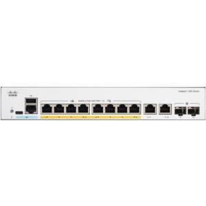 CISCO Catalyst C1300 Managed Switch - 20 Gbps Switching Capacity, Throughput up to 14.88 Mpps, 67W PoE Capability, 8 x RJ45