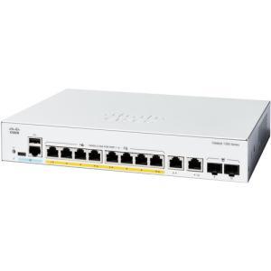 CISCO Catalyst C1300 Managed Switch - 20 Gbps Switching Capacity, Throughput up to 14.88 Mpps, 120W PoE Capability, 8 x RJ45, 2 x combo