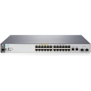 HPE Aruba J9779A 2530 Manageable Switch - 12.8 Gbps Switching Capacity, Throughput up to 9.5 Mpps, 195W PoE Capability, 24 x PoE+ RJ45, 2 x SFP