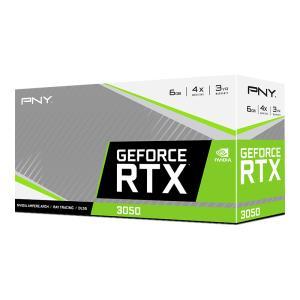 PNY GeForce RTX 3050 VERTO Dual Fan Graphics Card - 6GB GDDR6 96-Bit, 2304 Units, up to 1470 MHz