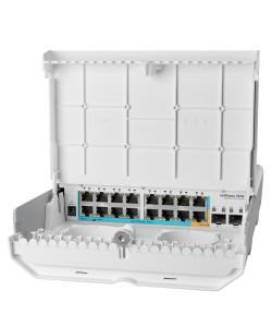 MikroTik netPower 15FR CRS318-1Fi-15Fr-2S-OUT Switch - Outdoor, 16 x Fast Ethernet ports, 2 x SFP ports, PoE-in, PoE-out