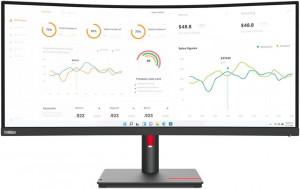 LENOVO THINKVISION T34W-30 Curved Monitor - 34" WQHD (3440 x 1440), VA, HDMI, DP, 350 nits, 60 Hz