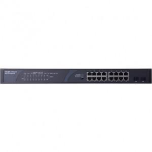 Ruijie (RG-ES118GS-P) Unmanaged Switch - 16 x Gigabit Ethernet Base-T Ports, 2 x 1000 Base-X SFP Ports