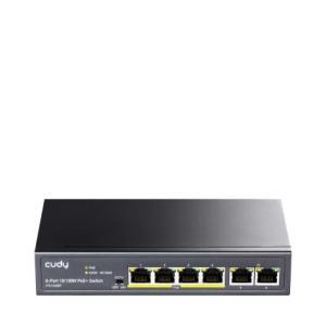 Cudy FS1006P Switch - 1.2 Gbps Switching Capacity, Throughput up to 0.8928 Mpps, 6 x Fast RJ45 Ports