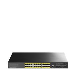 Cudy GS5024PS4 Switch - 128 Gbit/s Switching Capacity, Throughput up to 95.23 Mpps, 24 x Gigabit RJ45 Ports, 4 x SFP RJ45