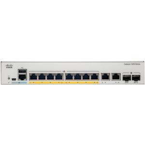 CISCO Catalyst C1000-8T-2G-L Switch - 20 Gbps switching Capacity, Throughput up to 14.88 Mpps, 8 x RJ45, 2 x SFP