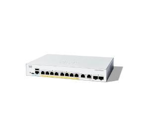 CISCO C1200 Smart Switch - 20 Gbps Switching capacity, Throughput up to 14.88 Mpps, 67W PoE Capability, 8 x RJ45, 2 x combo