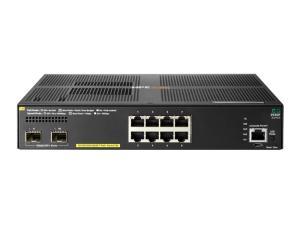 HPE Aruba 2930F Manageable Switch - 56 Gbps Switching Capacity, Throughput up to 41.7 Mpps, 125W PoE capability, 8 x PoE+ RJ45, 2 x SFP+ uplink