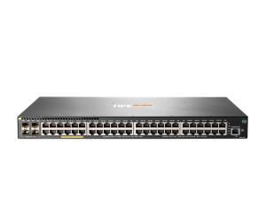 HPE Aruba 2930F Manageable Switch - 176 Gbps Switching Capacity, Throughput up to 112 Mpps, 370W PoE Capability, 48 x PoE+ RJ45, 4 x SFP+ uplink