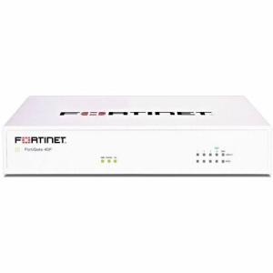 Fortinet FortiGate FG-40F  Manageable Firewall - 5 Gbit/s Firewall Throughput, Intrusion Prevention, AES (256-bit), SHA-256, SSL, TLS 1.3, 200 VPN, 5 x RJ45 Ports, x Expansion Slots