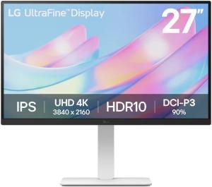 LG ULTRAFINE 27US550-W Monitor - 27" UHD (3840 x 2160), IPS, Height, Tilt, Swivel, Pivot, Wall Mount, HDMI, DP, 300nits, 60Hz