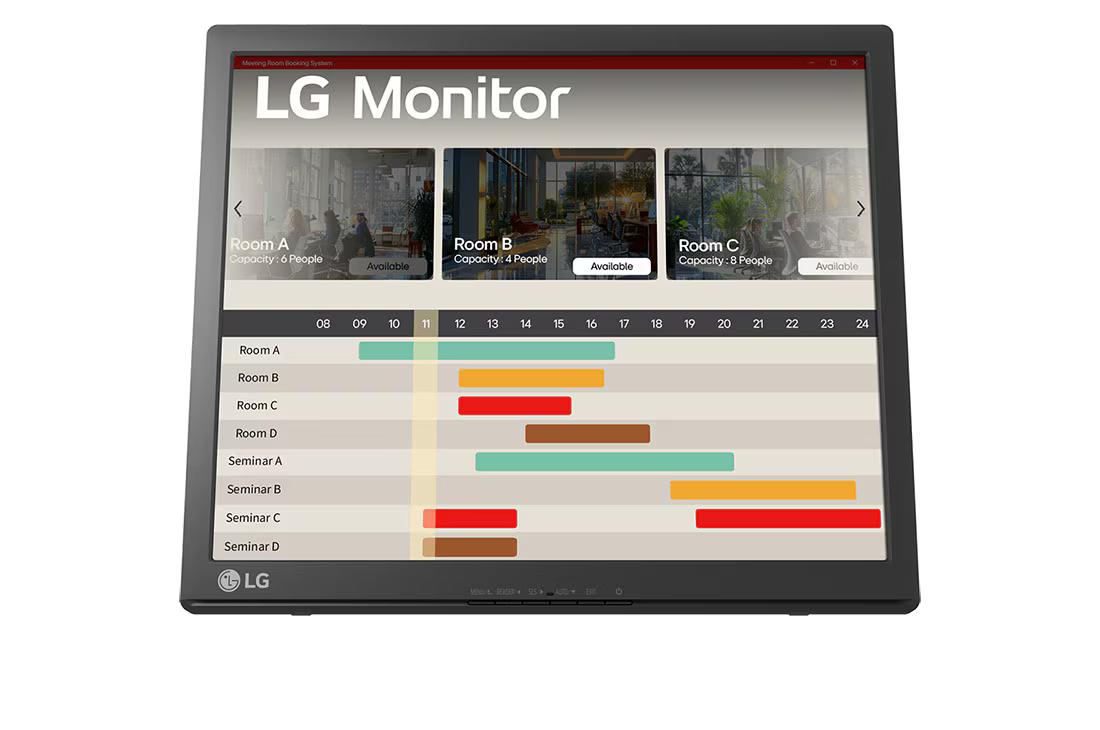 LG 17BR30T-B Monitor - 17" SXGA (1280 x 1024), TN, Tilt, VGA, 200nits, 75Hz, Touch