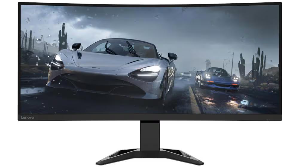 LENOVO G34W-30 Gaming Curved Monitor - 34" WQHD (3440 x 1440), VA, Tilt, Height Adjust Stand, HDMI, DP, 350nits, 170Hz