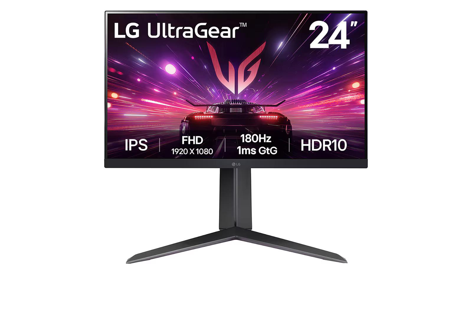 LG 24GS65F-B ULTRAGEAR Gaming Monitor - 24" FHD (1920 x 1080), IPS, Tilt, Height, Pivot, HDMI, DP, 300nits, 180Hz