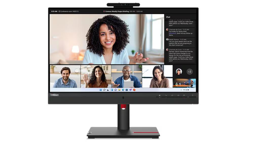LENOVO THINKVISION T24MV-30 Monitor - 24" FHD (1920 x 1080), IPS, Tilt, Swivel, Pivot, Height, HDMI, DP, USB-C, 250nits, 75Hz
