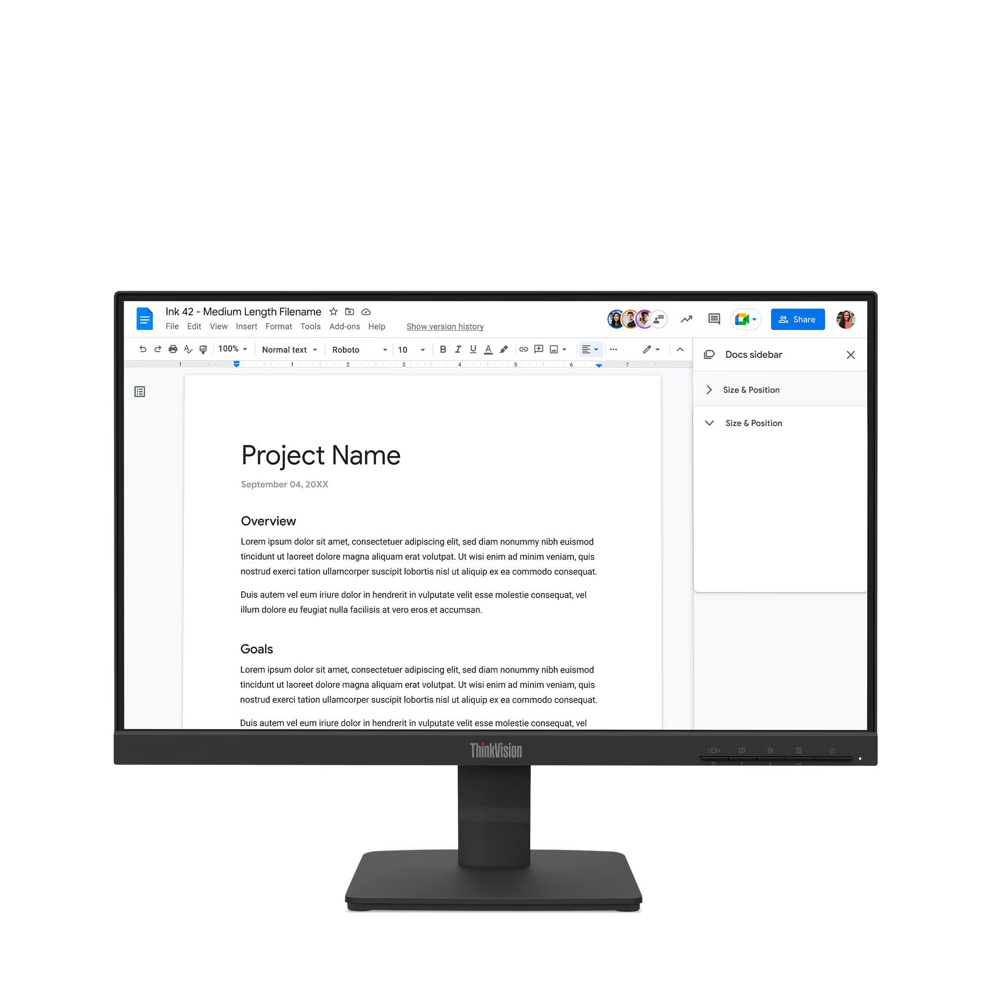 LENOVO THINKVISION S22-4E Monitor - 22" FHD (1920 x 1080), IPS, HDMI, HDMI, VGA, Tilt, 250nits, 100Hz