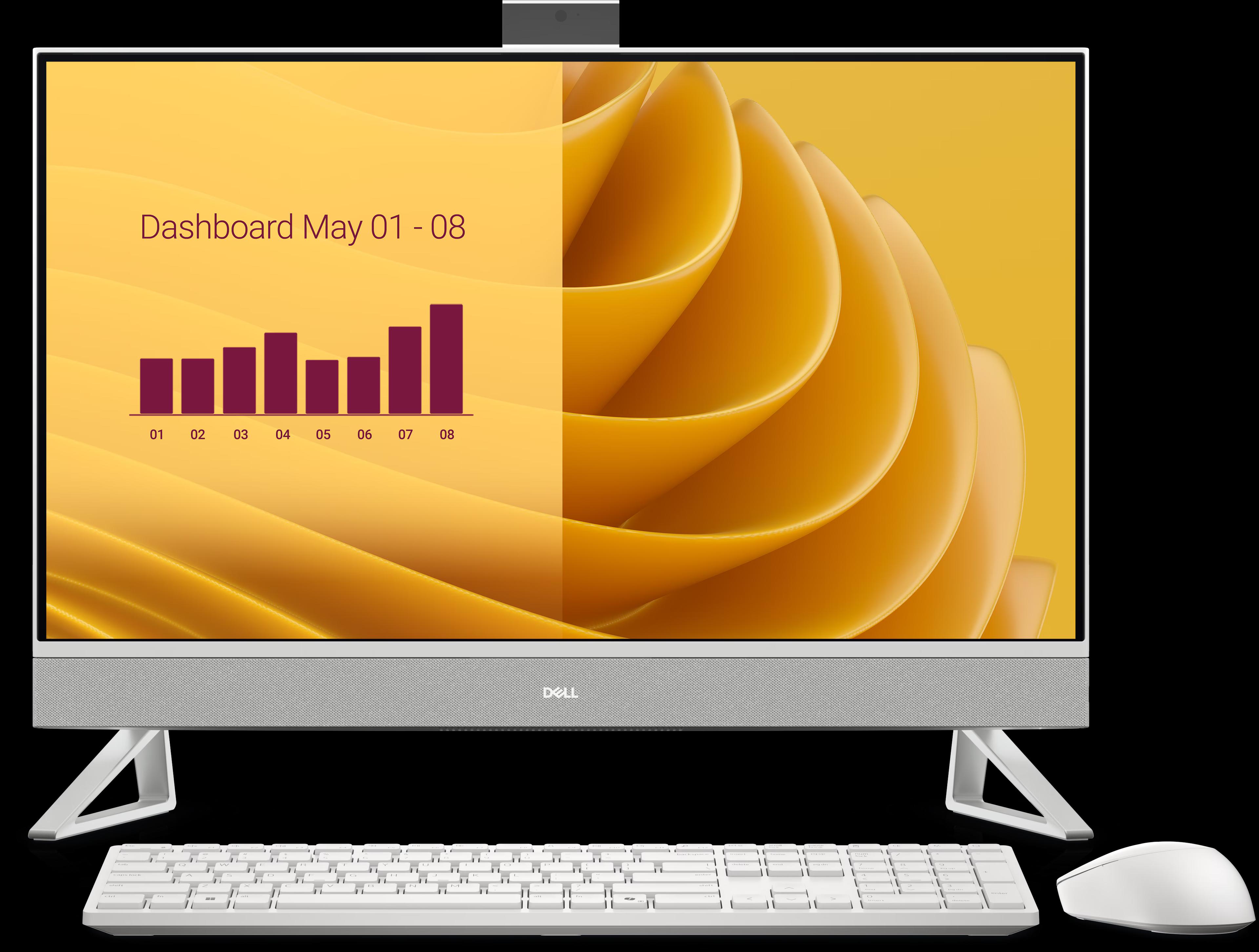 DELL 27 EC7250-7192WHT (2024) All in One - Series 1 Ultra 7 150U, 16GB, 1TB SSD, NVIDIA MX570A 2GB, 27" FHD Touch