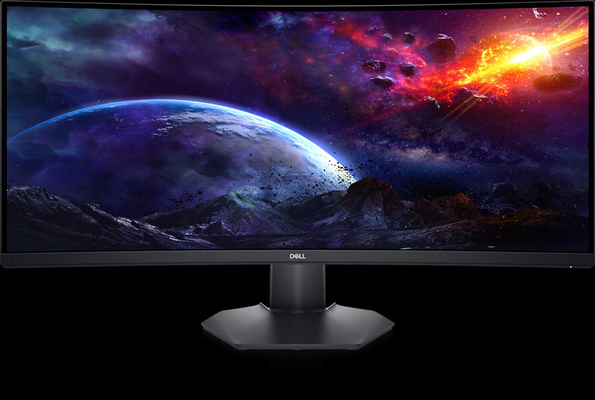 DELL CURVED S3422DWG Curved Gaming Monitor - 34" WQHD (3440 x 1440), VA, Height, Tilt, HDMI, DP, 400nits, 144Hz