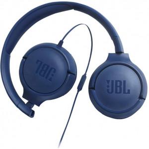 JBL Tune 500 Wired On-Ear Headphones | 3.5 mm Jack, Pure Bass, Blue