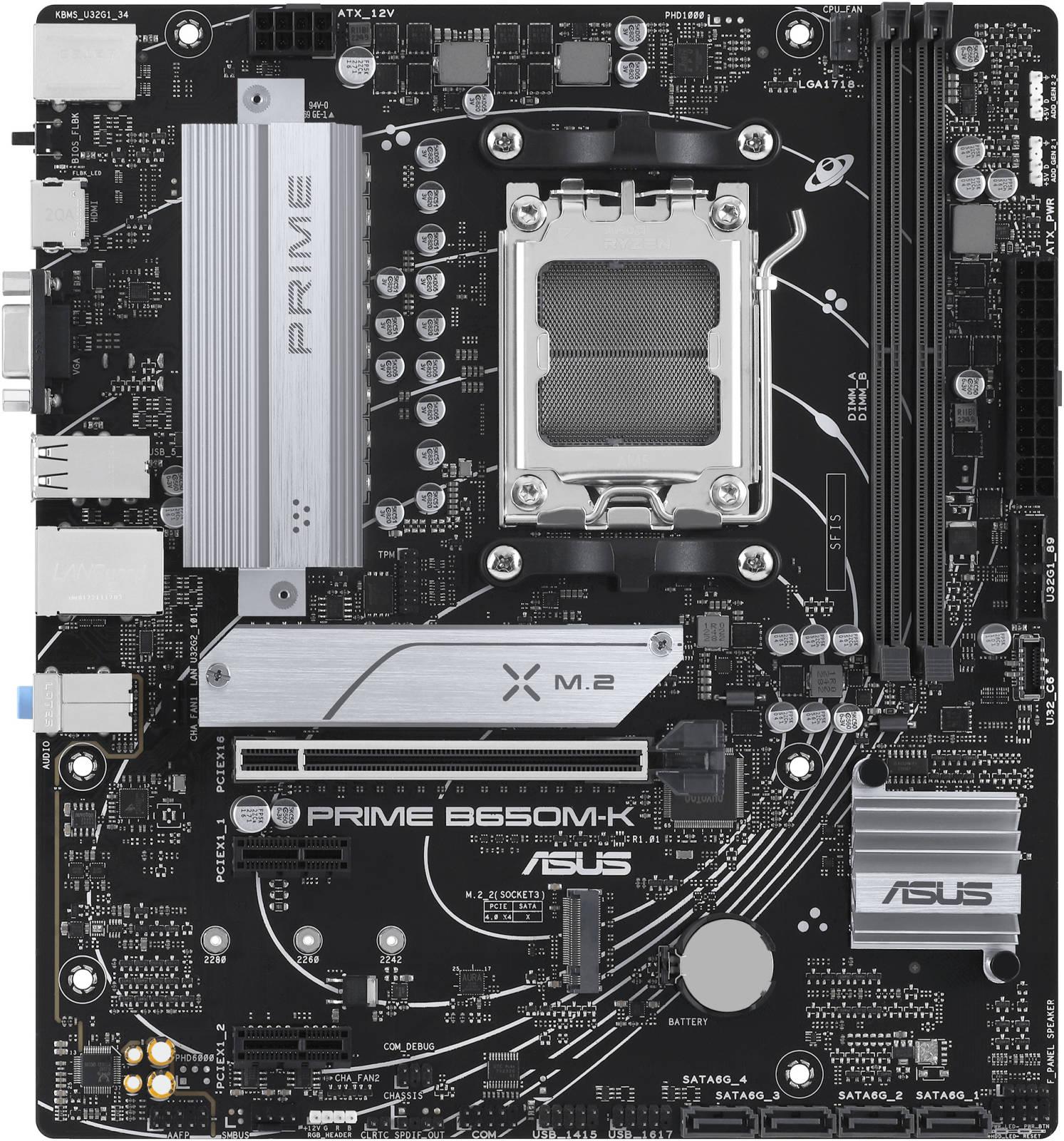 ASUS PRIME B650M-K Motherboard AMD Socket AM5, B650, x DIMM
