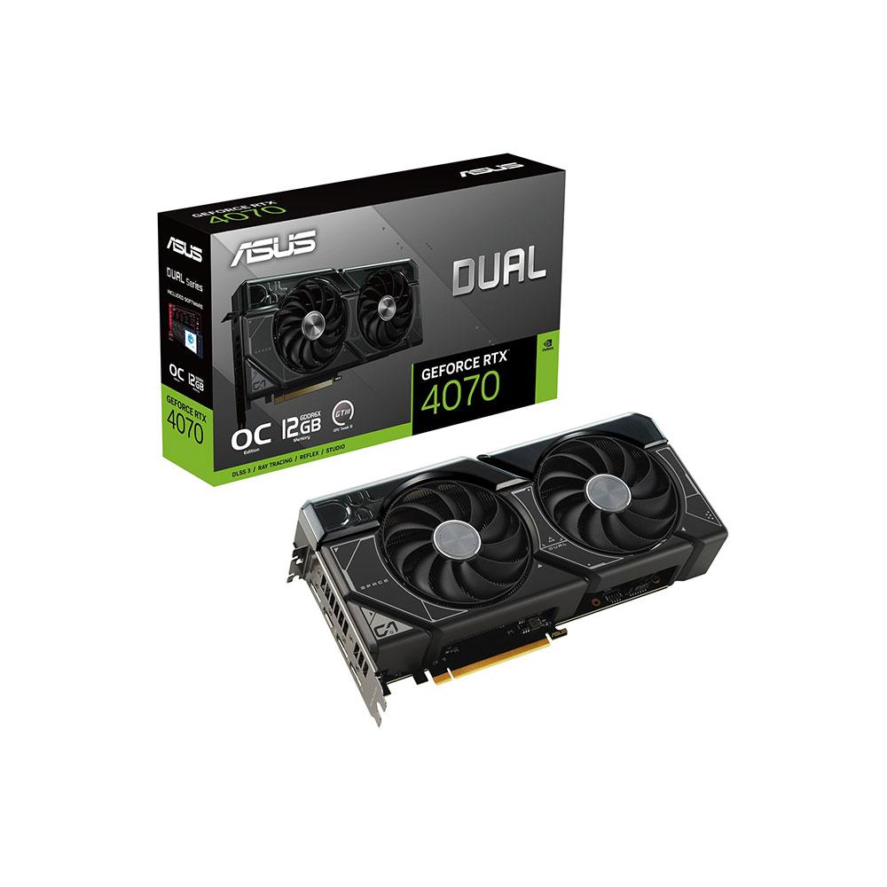 ASUS Dual Graphic GeForce RTX™ 4070, 21 Gbps, 7680 x 4320
