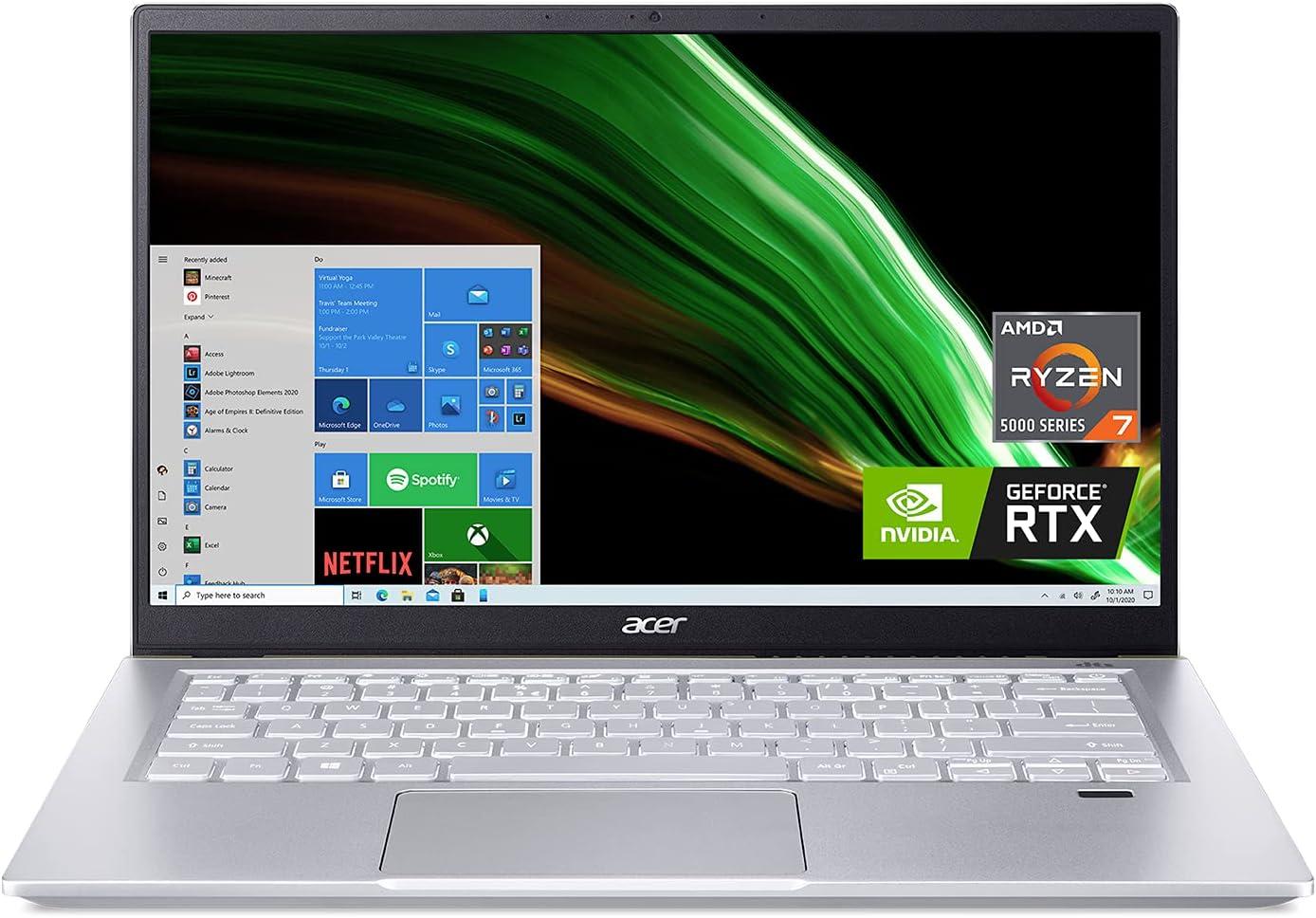 Acer Notebook Ryzen 5800u ACER SWIFT X Gaming Laptop AMD