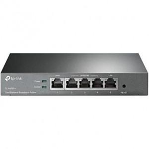 TP Link TL-R470T+ Wired Router - wired for Home and small office, 1 x Fixed Ethernet WAN Port, 1 x Fixed Ethernet LAN Port, 3 x Changeable Ethernet WAN/LAN Ports