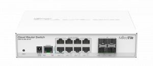 Mikrotik (CRS112-8G-4S-IN) Wired Router Switch - 8 x Gigabit Ethernet ports, 4 x SFP ports RJ45, PoE-in